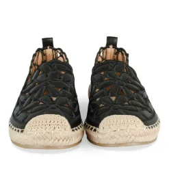 Espadrilles NOIR Femme Motif Uni A Enfiler