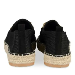 Espadrilles NOIR Femme Motif Uni A Enfiler