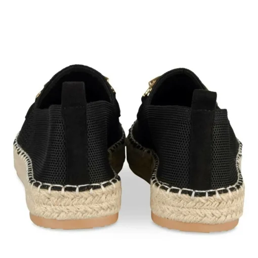 Espadrilles NOIR Femme Motif Uni A Enfiler