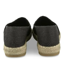 Espadrilles NOIR Femme Motif Tressé A Enfiler