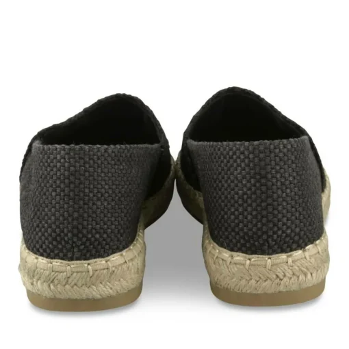 Espadrilles NOIR Femme Motif Tressé A Enfiler