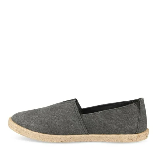 Espadrilles NOIR Femme Motif Uni A Enfiler
