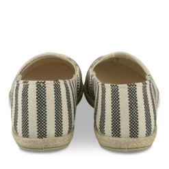 Espadrilles NOIR Femme Motif Rayures A Enfiler