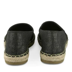 Espadrilles NOIR Femme Motif Uni A Enfiler