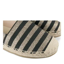 Espadrilles NOIR Femme Motif Uni A Enfiler
