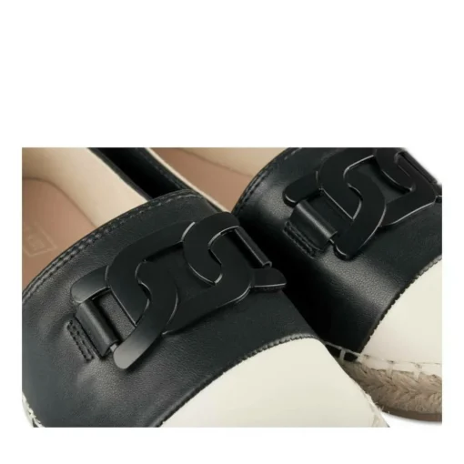 Espadrilles NOIR Femme Motif Chaîne A Enfiler