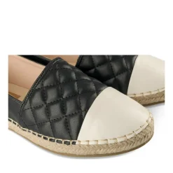 Espadrilles NOIR Femme Motif Carreaux A Enfiler