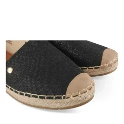 Espadrilles NOIR Femme Motif Uni A Enfiler