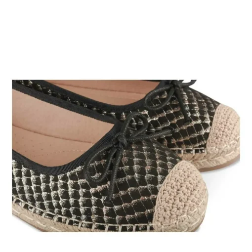 Espadrilles NOIR Femme Motif Uni A Enfiler