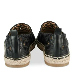 Espadrilles NOIR Femme Motif Uni A Enfiler