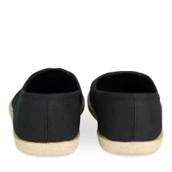 Espadrilles NOIR Femme Motif Uni Elastique