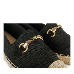 Espadrilles NOIR Femme Motif Uni A Enfiler