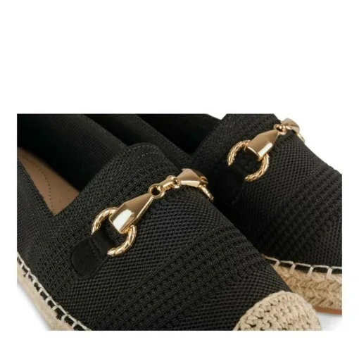 Espadrilles NOIR Femme Motif Uni A Enfiler
