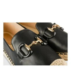 Espadrilles NOIR Femme Motif Uni A Enfiler