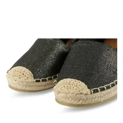 Espadrilles NOIR Femme Motif Uni A Enfiler