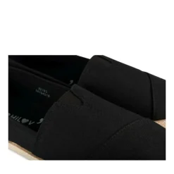 Espadrilles NOIR Femme Motif Uni Elastique