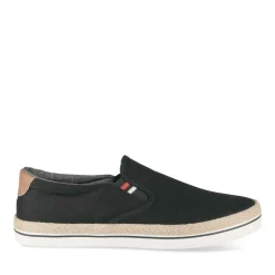 Espadrilles NOIR Homme Motif Uni A Enfiler
