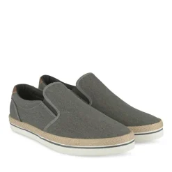 Espadrilles NOIR Homme Motif Uni A Enfiler
