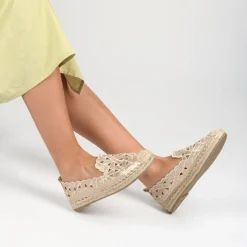 Espadrilles OR Femme Motif Uni A Enfiler