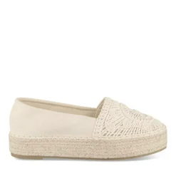 Espadrilles Plateforme BEIGE Femme Motif Uni A Enfiler
