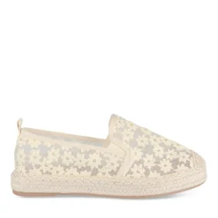 Espadrilles Plateforme BEIGE Femme Motif Uni A Enfiler