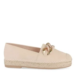 Espadrilles Plateforme BEIGE Femme Motif Rayures A Enfiler