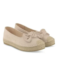 Espadrilles Plateforme BEIGE Femme Motif Uni A Enfiler