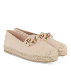 Espadrilles Plateforme BEIGE Femme Motif Rayures A Enfiler