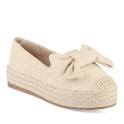 Espadrilles Plateforme BEIGE Femme Motif Uni A Enfiler