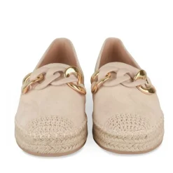Espadrilles Plateforme BEIGE Femme Motif Rayures A Enfiler