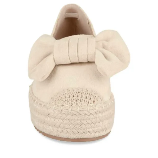 Espadrilles Plateforme BEIGE Femme Motif Uni A Enfiler