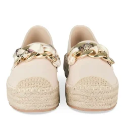 Espadrilles Plateforme BEIGE Femme Motif Uni A Enfiler