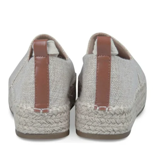 Espadrilles Plateforme BEIGE Femme Motif Fleuri A Enfiler