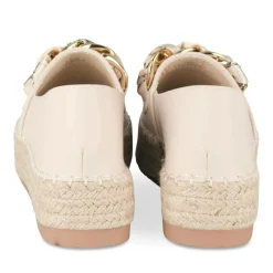 Espadrilles Plateforme BEIGE Femme Motif Uni A Enfiler