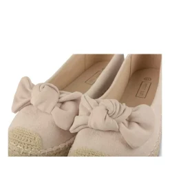 Espadrilles Plateforme BEIGE Femme Motif Uni A Enfiler