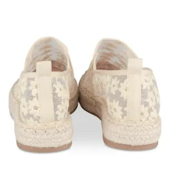 Espadrilles Plateforme BEIGE Femme Motif Uni A Enfiler