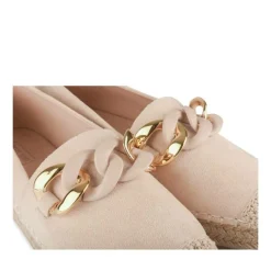 Espadrilles Plateforme BEIGE Femme Motif Rayures A Enfiler