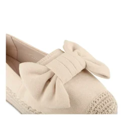 Espadrilles Plateforme BEIGE Femme Motif Uni A Enfiler
