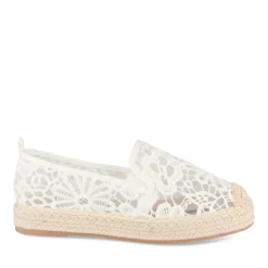 Espadrilles Plateforme BLANC Femme Motif Uni A Enfiler
