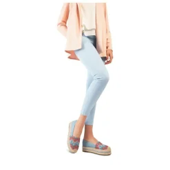Espadrilles Plateforme BLEU Femme A Enfiler