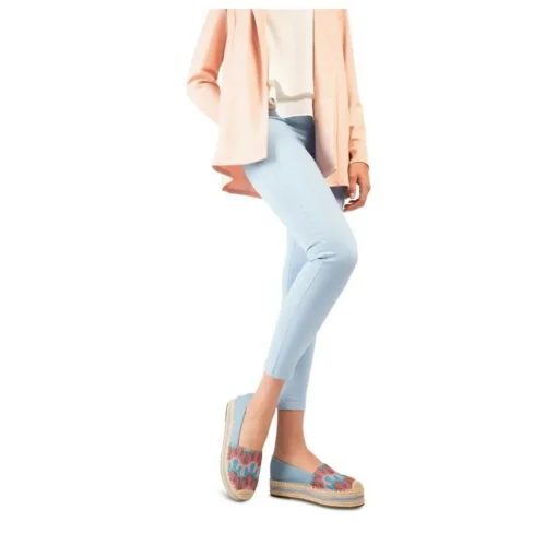 Espadrilles Plateforme BLEU Femme A Enfiler