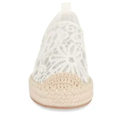Espadrilles Plateforme BLANC Femme Motif Uni A Enfiler