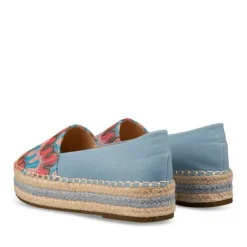 Espadrilles Plateforme BLEU Femme A Enfiler