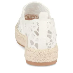Espadrilles Plateforme BLANC Femme Motif Uni A Enfiler
