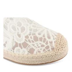 Espadrilles Plateforme BLANC Femme Motif Uni A Enfiler