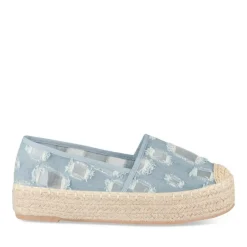 Espadrilles Plateforme JEANS Femme Motif Uni A Enfiler