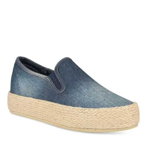 Espadrilles Plateforme JEANS Femme A Enfiler
