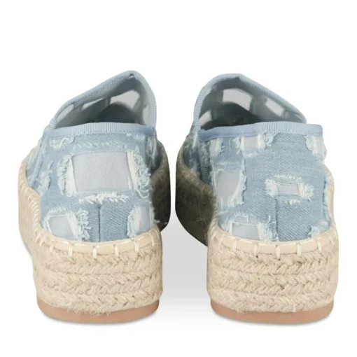 Espadrilles Plateforme JEANS Femme Motif Uni A Enfiler