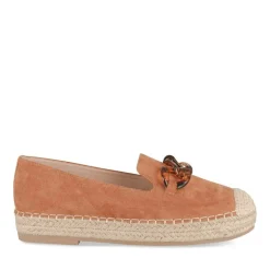 Espadrilles Plateforme MARRON Femme Motif Chaîne A Enfiler