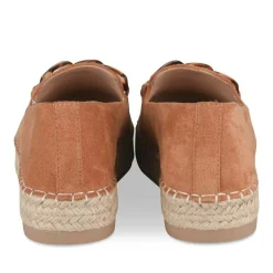 Espadrilles Plateforme MARRON Femme Motif Chaîne A Enfiler